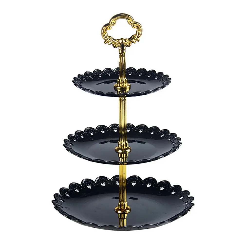 

European Fruit Plate Three-Layer Snack Rack Living Room Fruit Bowl Wedding Cake Cake Cake Rack Candy Rack