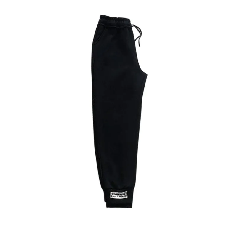 B Весенне-осенние штаны ropa mujer Pantalon Femme женские повседневные свободные высокие эластичные спортивные штаны с принтом сбоку Harajuku - Цвет: B