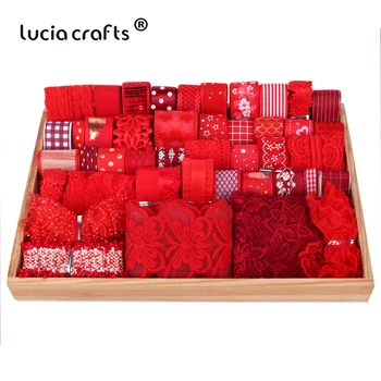 

1Yard Printed Red Dot Grid Organza Grosgrain Satin Ribbons Trim Lace Tape DIY Bow Craft Sewing Garment Wedding Decor X0106