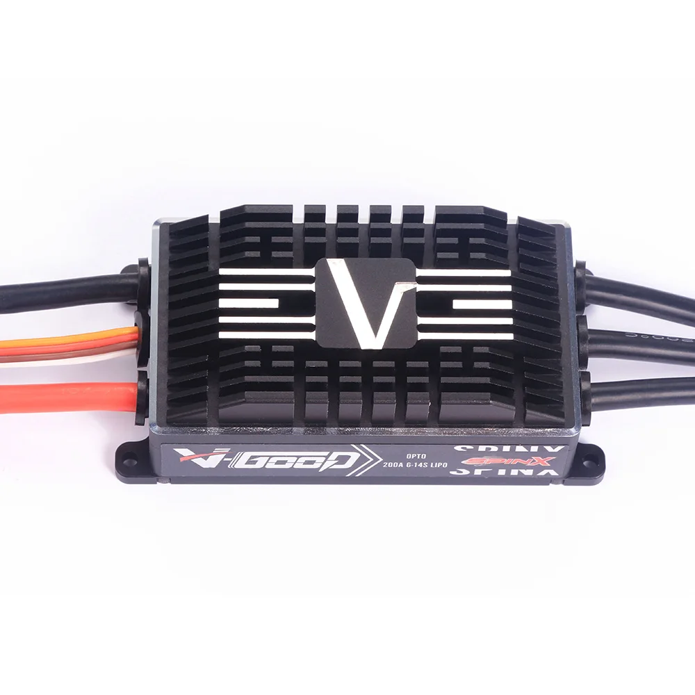 Высокое качество V-GOOD SPINX 200A 5-8 V/10A-25A 8-24KHz 6s-14s бесщеточный ESC для 700 класса RC вертолет, самолет с радиоуправлением части Accs