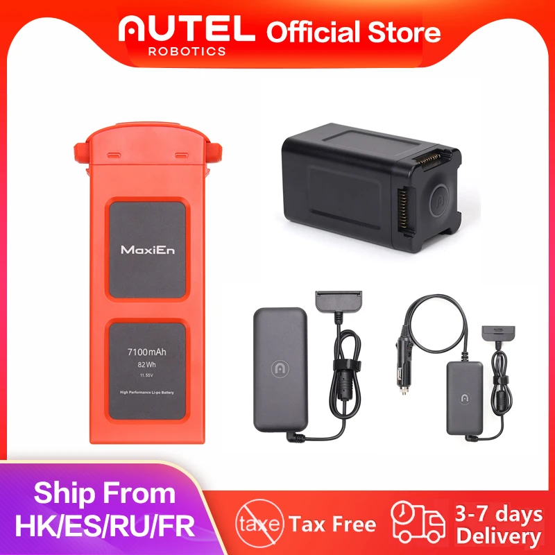 Autel Robotics EVO II Intelligent Battery 7100mAh Li-Po Batteries Charging Hub/ Charger/ Car Charger For Drone | Электроника