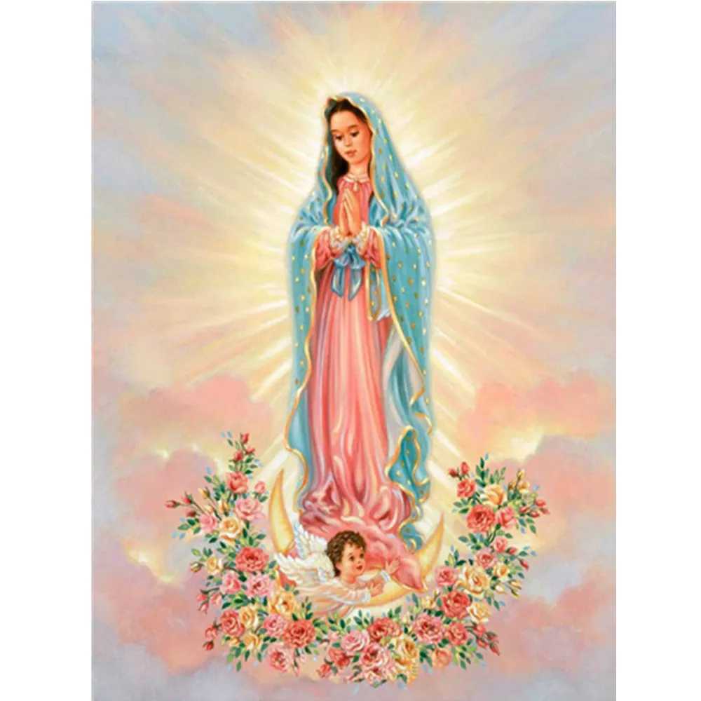 Embroidery Paintings Rhinestone Pasted DIY Diamond Painting Cross Stitch 5D Damond Painting Christmas Decorations for Home - Цвет: B