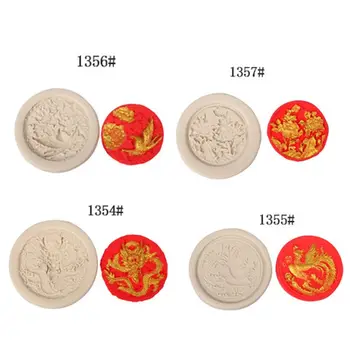 

Dragon Phoenix Peony Flower Round Silicone Mold Resin Casting Jewelry Making Tools Baking Tools