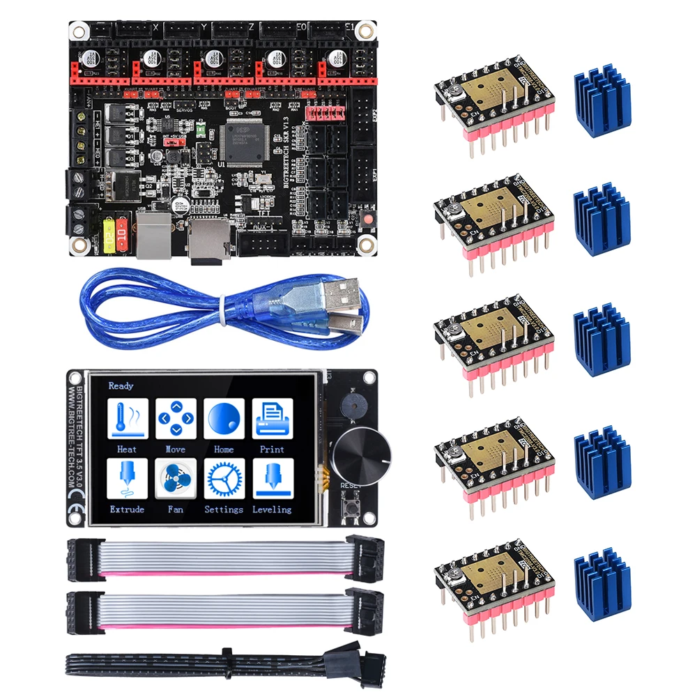 BIGTREETECH СКР V1.3 с TFT35 V3.0 Сенсорный экран TMC2208 TMC2130 32 бит материнская плата Применение Smoothieboard для A8 Ender 3d принтер