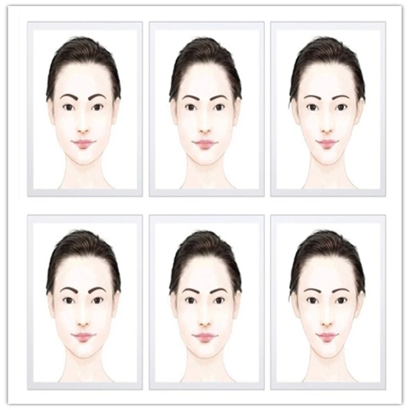 New Arrival Eyebrow Stencils Card Eyebrow Mold Easy Tracing Plastic Microblading Training Permanent Make Up Accessories Supplies