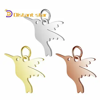

high quality rose gold silver bird stainless steel jewelry charm accessories connector for diy bracelet necklace pendant making