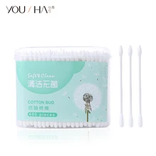 YOUSHA 400 шт ватные бутоны косметический ватный тампон косметический набор со сдвоенной головкой ушные стержни бумажные тампоны для чистки ушей дезинфицирующий уход за здоровьем