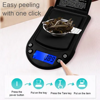 

New Digital Scale 200gx0.1g Jewelry Gold Silver Coin Grain Gram Pocket Size LCD Electronic Scales High Precision Measuring Tools