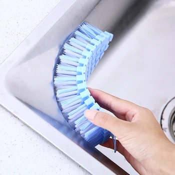 

bendable soft bristle laundry bath brush multi-purpose corner cleaning brush plate shoe wash basin household faucet clean brush