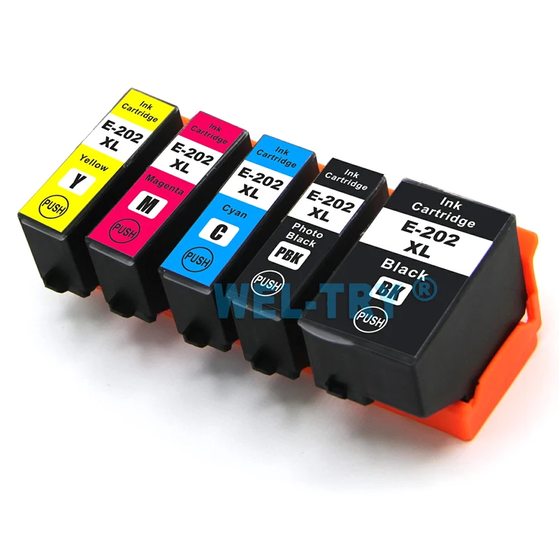 T202 чернильный картридж XL для Epson Премиум XP-6000 XP-6001 XP-6005 XP6000 XP6001 XP6005 принтер, 202XL, полный набор чернил с чипами, 202