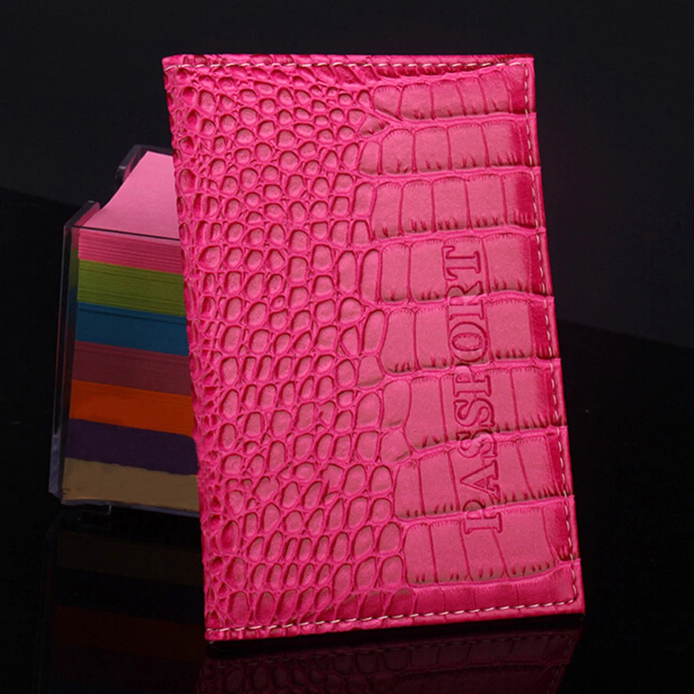 

Passport Protector Delicate Business Card Holder Passport Cover PU Leather Alligator Embossing Passport Holder Protector Wallet