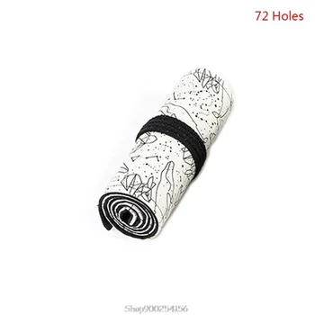 

Constellation 12/24/36/48/72 Holes Canvas Roll Pen Curtain Pencil Bag Case Makeup Wrap Holder Storage Pouch O19 20 Dropship