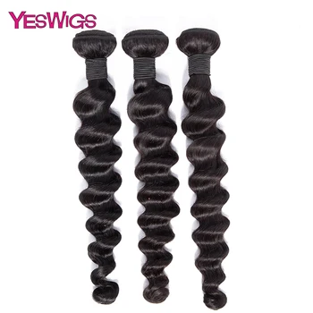 

Yeswigs 28 30 32 40 Inch Loose Deep Wave Bundles 100% Human Hair Extensions 3 4 Bundles Deals Brazilian Hair Water Curly Bundles