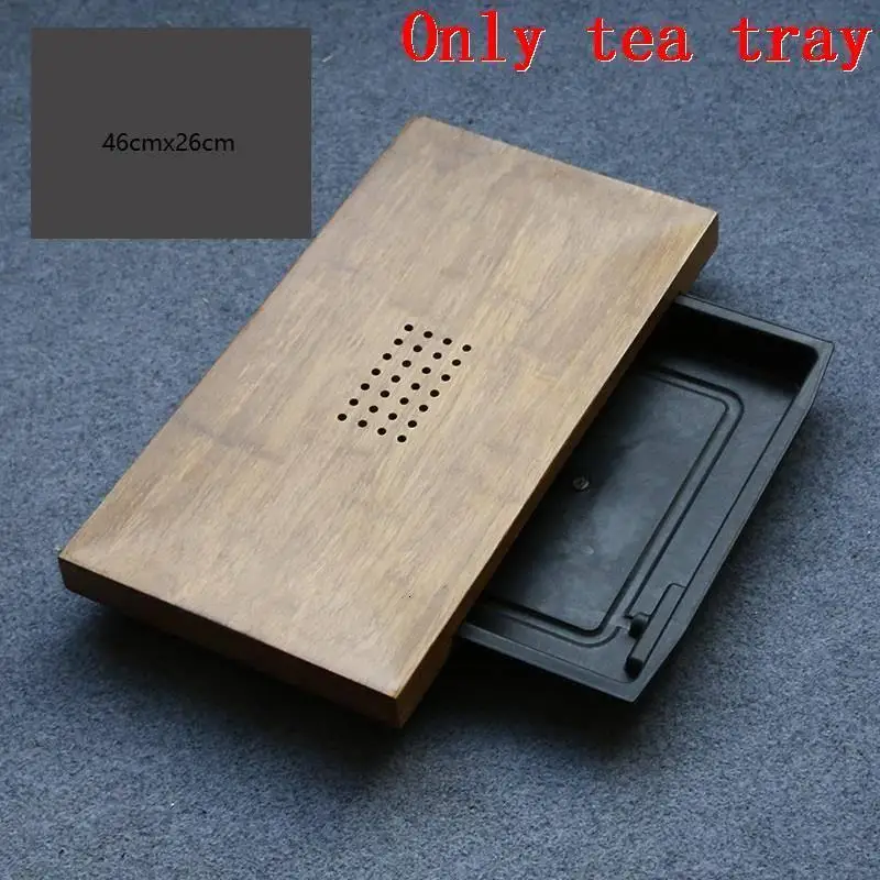 MODEL A Para Servir Juego De Te Chino Serviertablett доска Китайский стол Dienbladen пуэр бамбуковый держатель кунг-фу Gongfu поднос для чая - Цвет: MODEL A