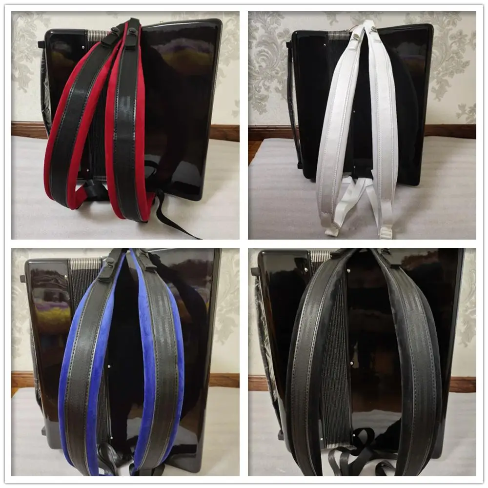 Accordion Bellows Accessories 1 Pair Soft Nylon Accordion Shoulder Strap Suitable for 8-120 Bass Accordion Ten Colors Light and Fashionable