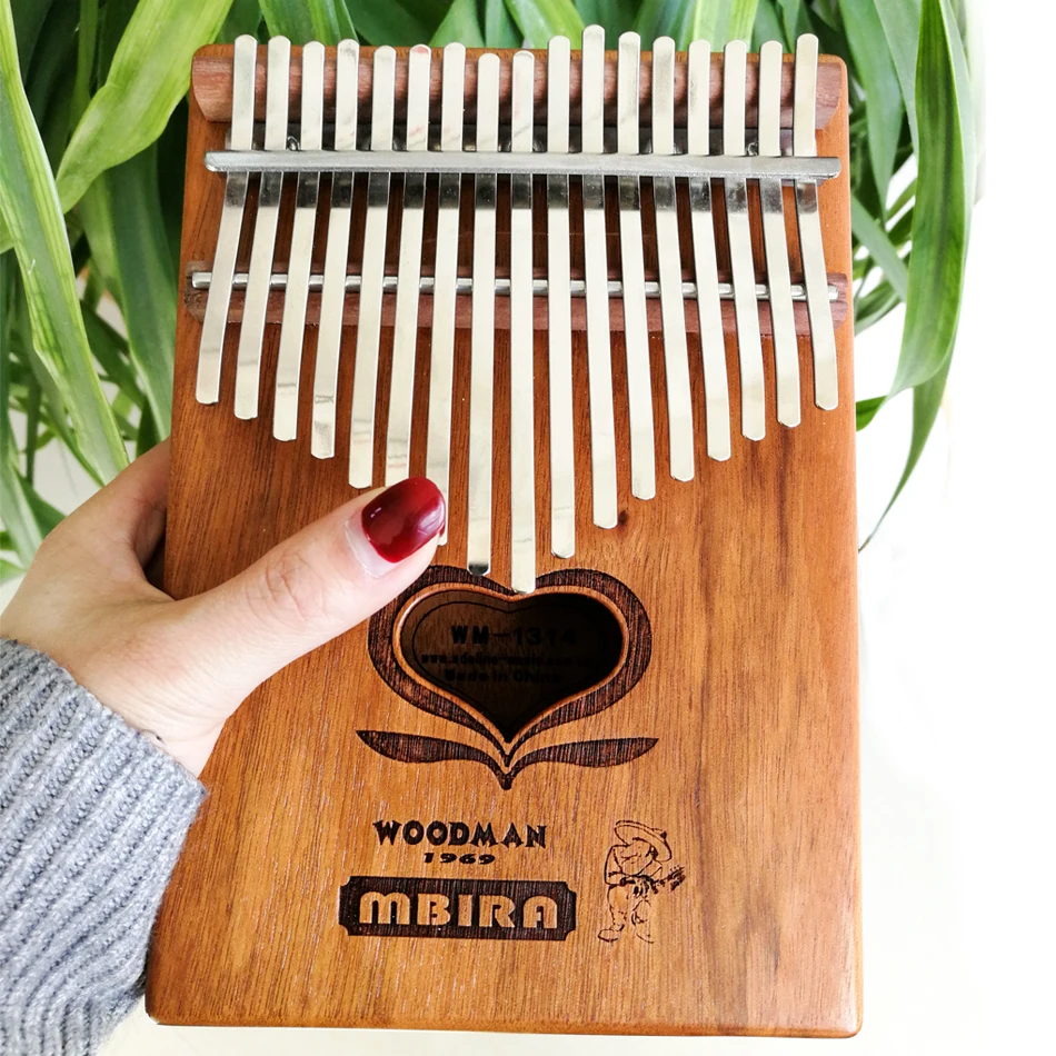 BATESMUSIC 17 key Kalimba Dibetou Африканский «пианино для больших пальцев» перкуссионная клавиатура для детей