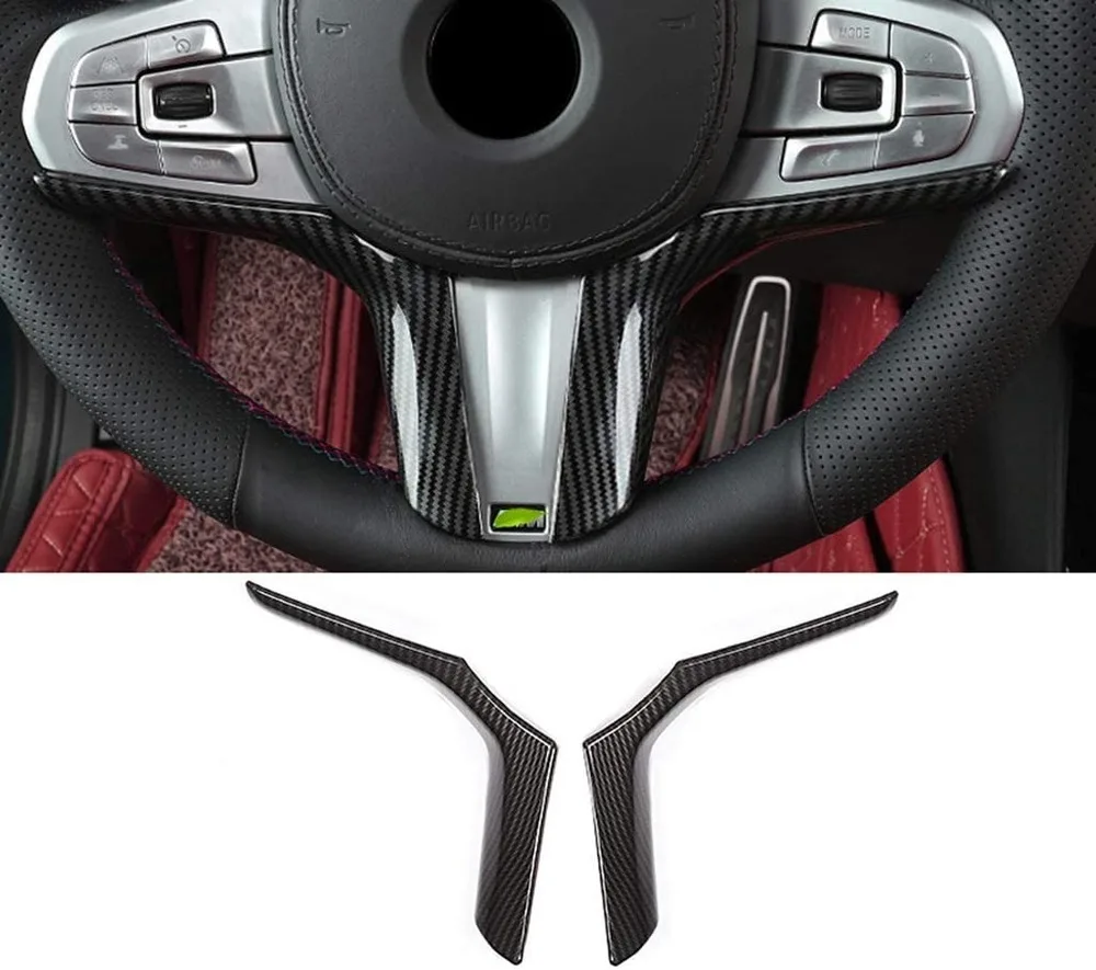 

Декоративный чехол на руль из АБС-хром пластика, отделка, автомобильный аксессуар для BMW 5 серии G30 2018 для BMW X3 X4 G01 G02 2018