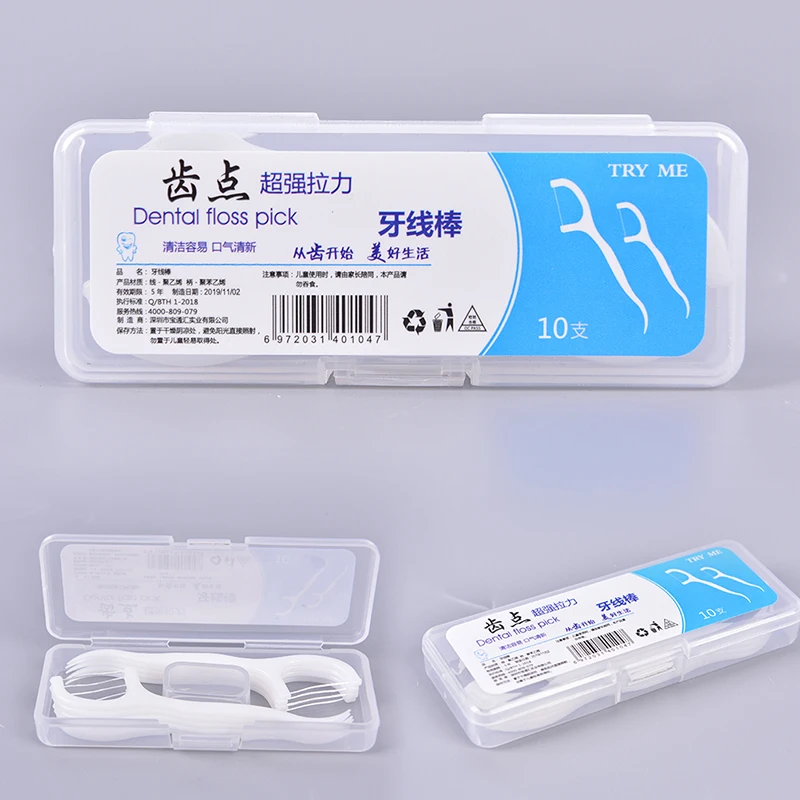 50Pcs Dental Floss Flosser Picks Teeth Toothpicks Stick Tooth Clean Oral Care 7.5cm Random Package