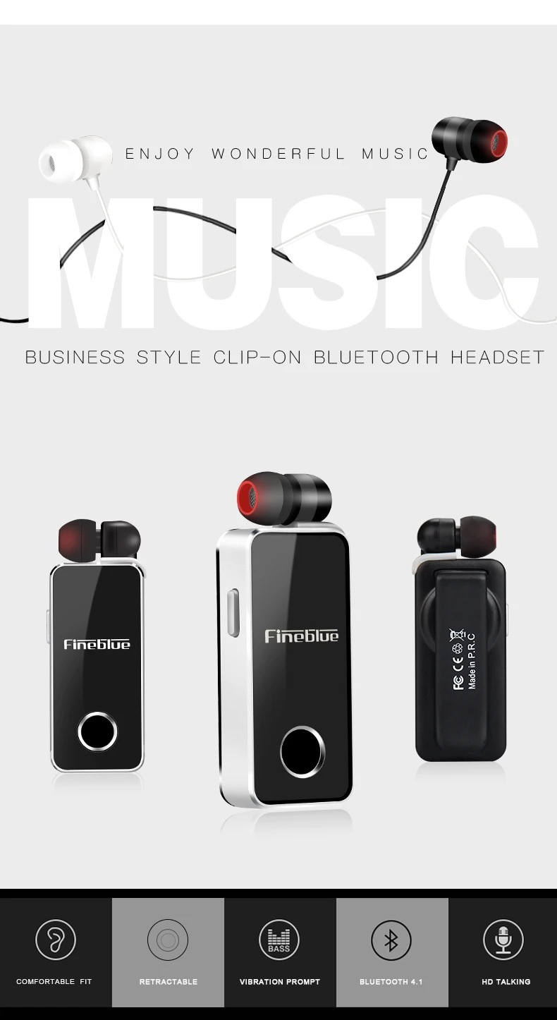 Fineblue наушники Handsfree выдвижной беспроводной Bluetooth оригинальная гарнитура стерео i-X9