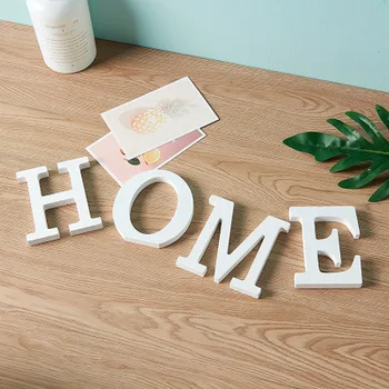 

1pc 26 Alphabet White Wood Letters English Word DIY Wooden Craft Personalized Name Design for Wedding Party Home Decoration