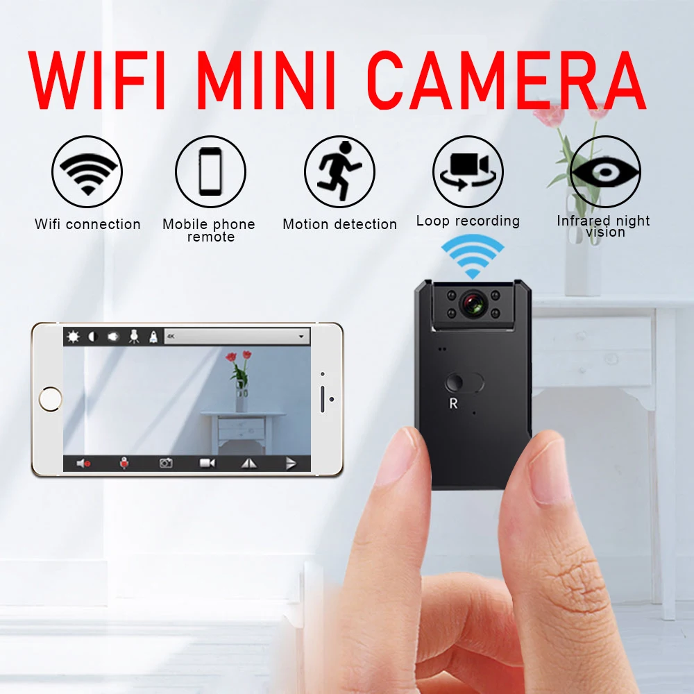Беспроводная мини-камера умная WiFi видеокамера IP точка доступа HD ночное видение
