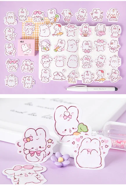 45 pcs/box Cute rabbit daily Kawaii Decoration Stickers Planner Scrapb –  Shop Normee's