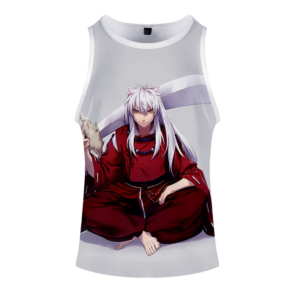 Inuyasha, жилет, топ, уличный стиль, модный, летний, без рукавов, для бега, с принтом, новинка, топ, роскошный, Harajuku Hokage