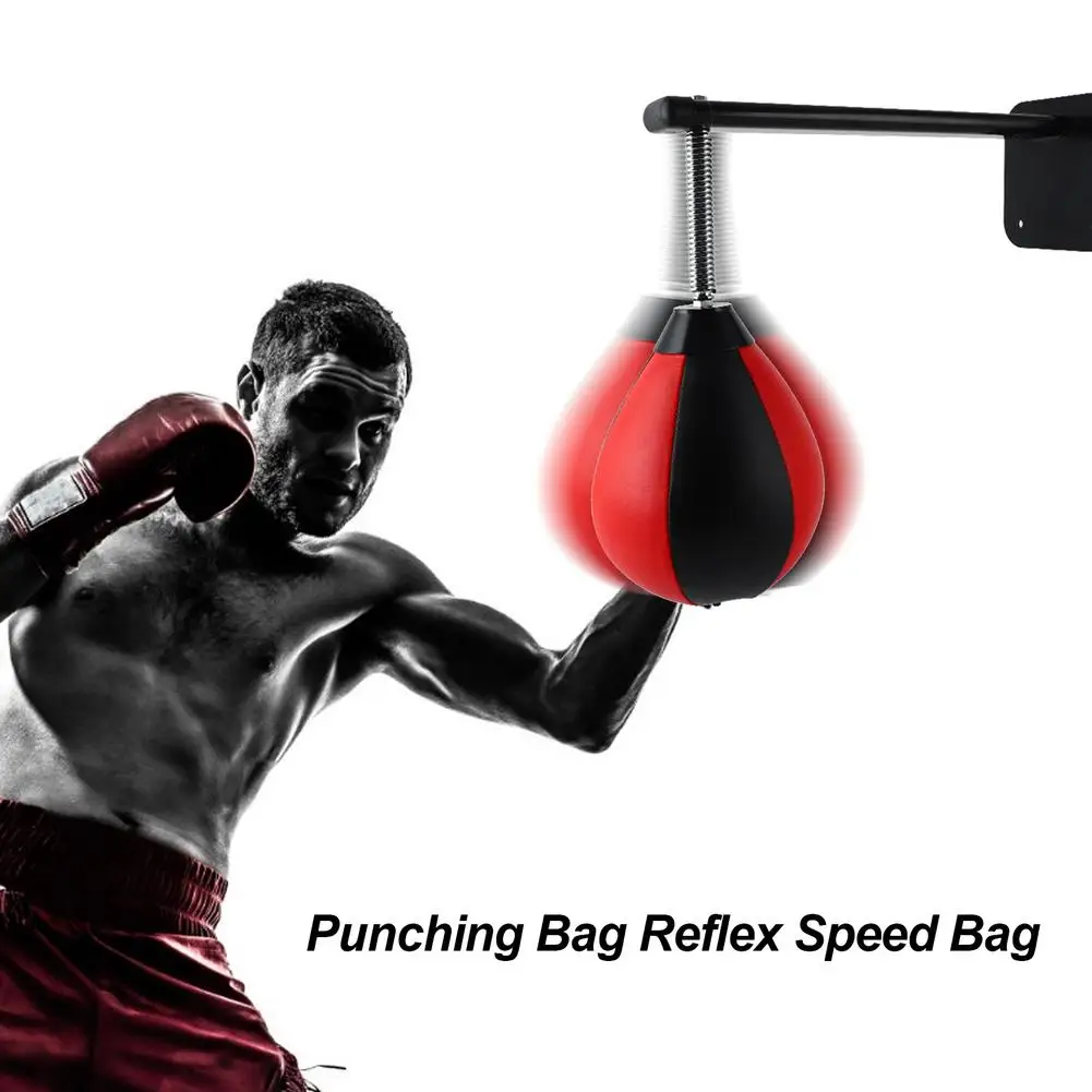 Palla Da Boxe Pu Punzonatura Speed Ball Iated Pear Boxing Bag Wall Hanging Boxing Speed Ball Per Attrezzature Per L'Allenamento Sportivo Fitness