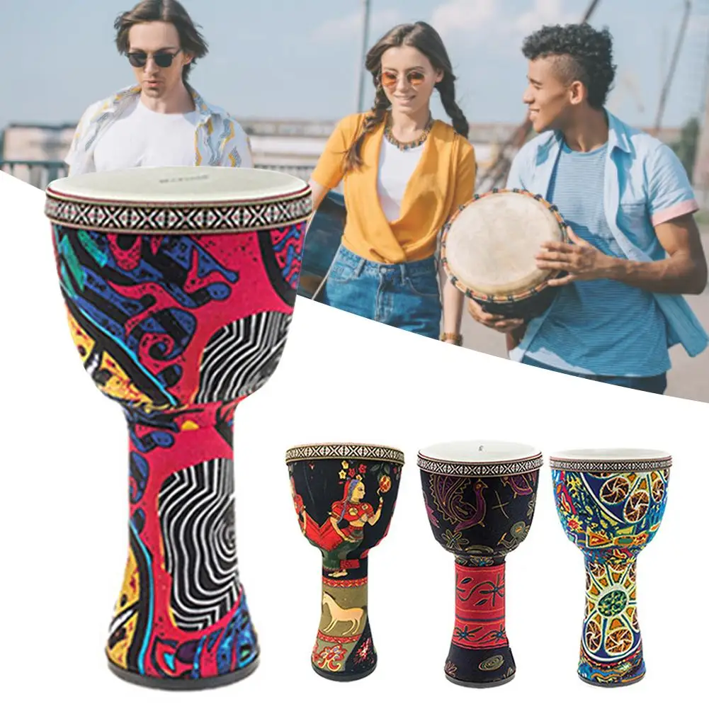 Ручная роспись Африканский барабан ультра-светильник ПВХ Djembe барабан с синтетической кожей барабанная головка для детей начинающих