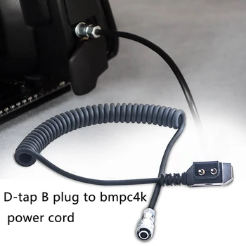 

ABS Power Cable D Tap To BMPCC 4K Coiled Spring Wire Flexible 14.8V Durable Practical Pocket Cinema Camera Portable 2 Pin Safe