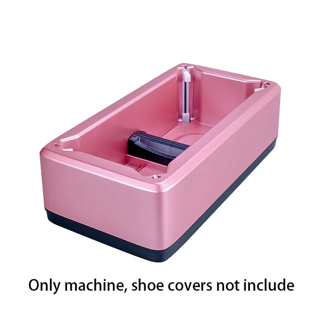 Automatic Disposable Shoe Cover Waterproof Overshoes Dispenser Portable Hand-Free Machine for Home, Office, Supermarket, Factory Pink