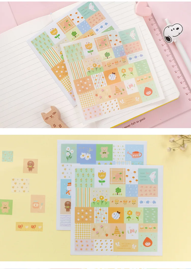 4Pcs/Pack Life is a little sweet series stickers For Kids DIY Diary Scrapbooking Photo Ablums