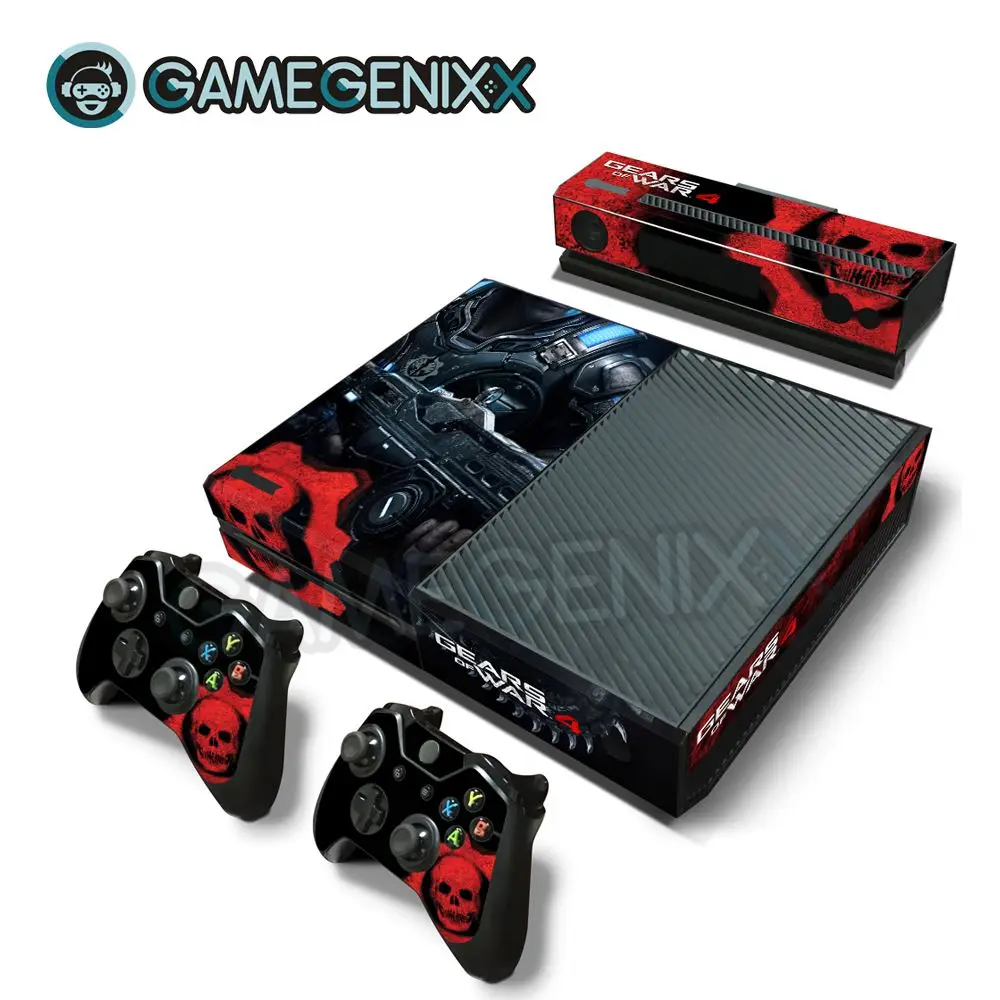 

GAMEGENIXX Skin Sticker Vinyl Wrap Cover Full Set for Xbox one Console and 2 Controllers - Gears 4