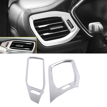 

ABS Matte/Carbon fiber Color Interior Air Condition Vent Outlet Cover Accessories 2pcs for Ford Kuga Escape 2020 Left Hand Only