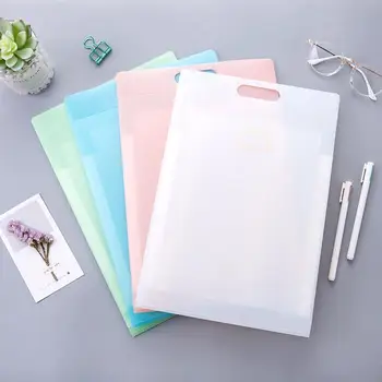 

1PCS n Vertical Vertical Book Clip Multilayer Test Document A4 Transparent Plastic File Bag Folder