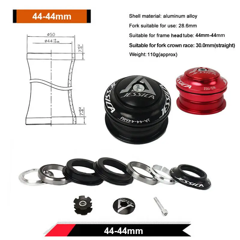 1PC MTB Bicycle Headset Bearings 34/44/44-55/44-56mm Road Bike Headset Bicycle Accessories for 28.6mm Fork/Frame