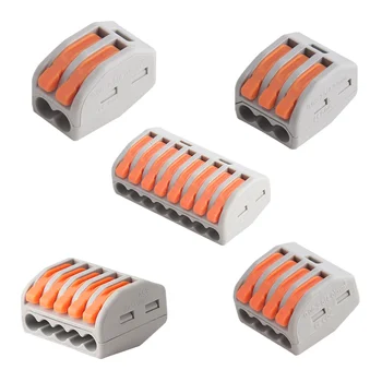 

30/50/100pcs Universal Cable wire Connectors 222 TYPE Fast Home Compact wire Connection push in Wiring Terminal Block PCT-212