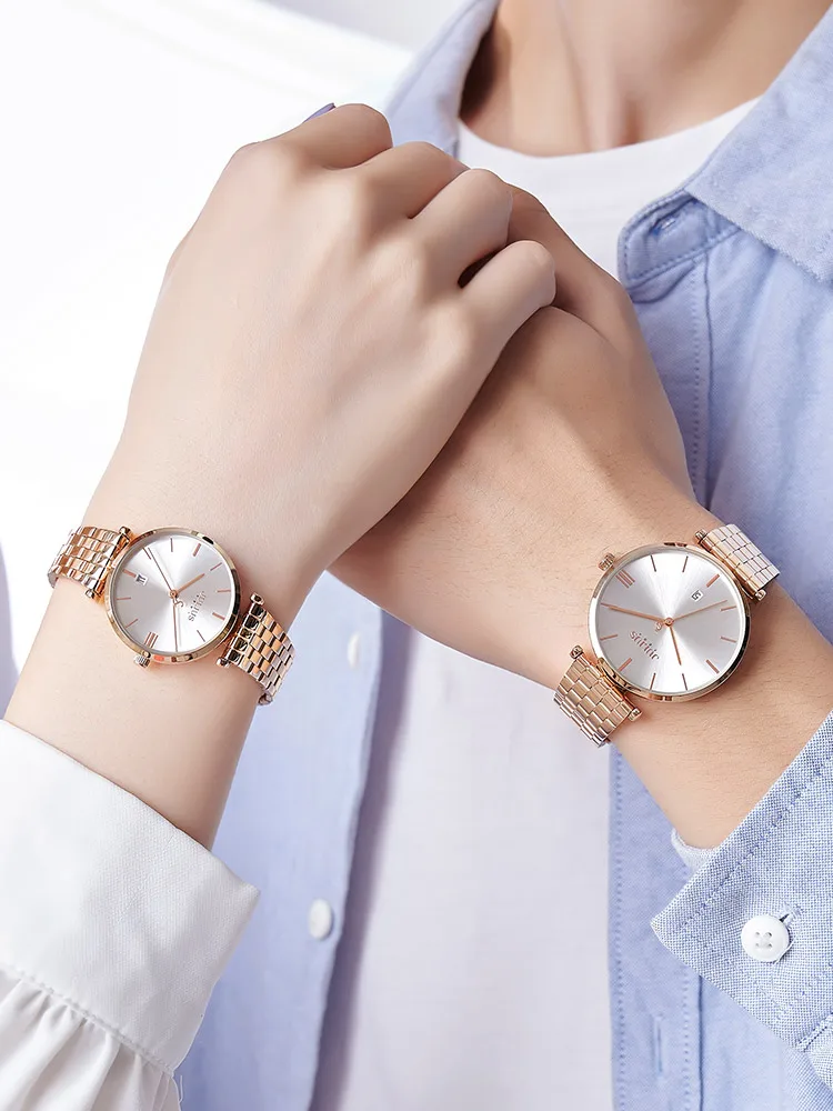 

Classic Men's Watch Women's Watch Japan Quartz Couple Hours Fashion Stainless Steel Bracelet Lover's Birthday Gift Julius Box