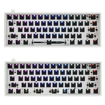 

GK61 RGB Hot Swap Programmable Wired bluetooth Replacable MX Switches Mechanical keyboard DIY kit PCB Mounting Plate Case
