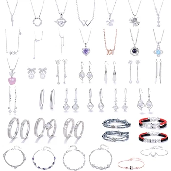 

Lightning Angel Love Four Leaf Clover Devil Star Moon Planet Apple Necklace Bowknot Snowflake Tassel Earring Ring Bracelet