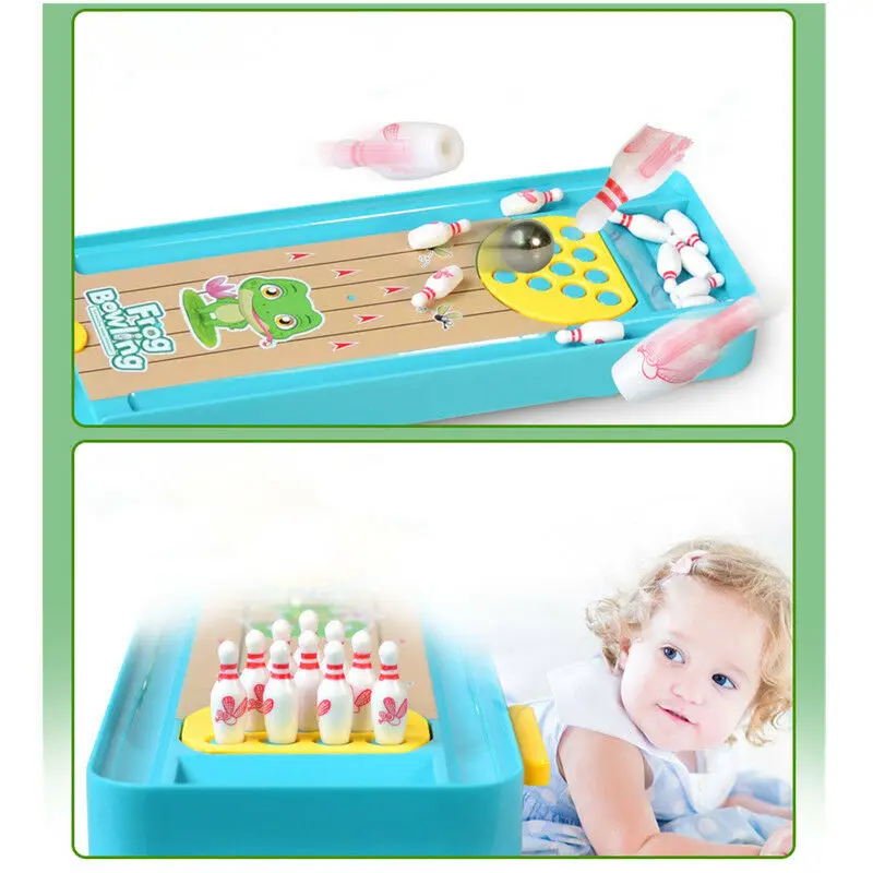 montessori Educational Toys Children Mini Frog Bowling Desktop Interactive Games Launch Pad Indoor Desktop Toy Parent-child