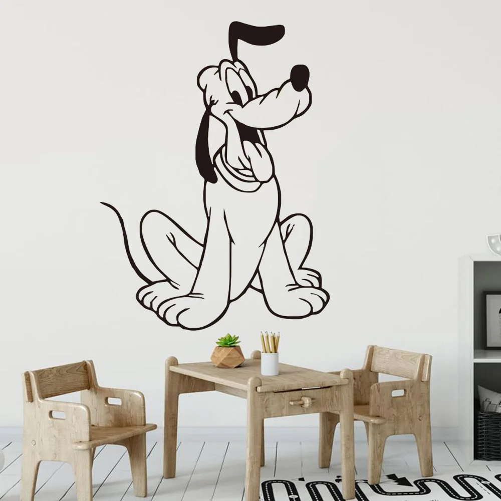 Cartoon Pluto Adesivi Murali Nursery Baby Room Home Decor Vinile Nursery Interior Wall Sticker Scuola Aula Decorazione Y982