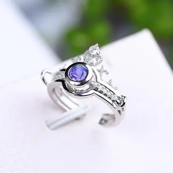

Pure natural tanzanite ring regalos para mujer gift for girlfriend silver 925 bague femme bizuteria bijoux femme pierścionek