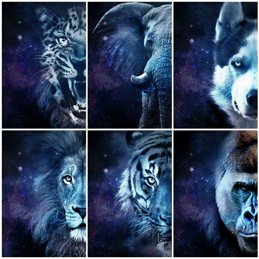 Evershine Diamond Painting Elephant 5D DIY Embroidery Animals Lion Pictures Of Rhinestones Mosaic Sale Home Decoration | Дом и сад