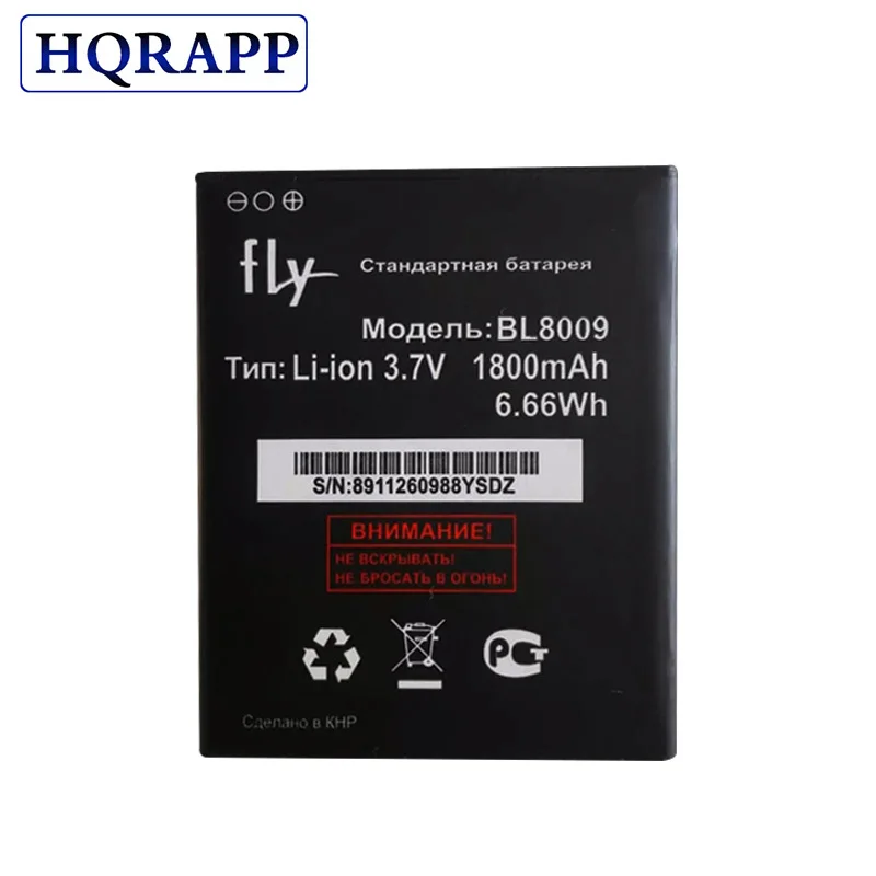 3,7 V BL8009 батарея для Fly FS451 Nimbus Батарея BL 8009 BL-8009 FS 451 Высококачественная ячейка батареи сотового телефона