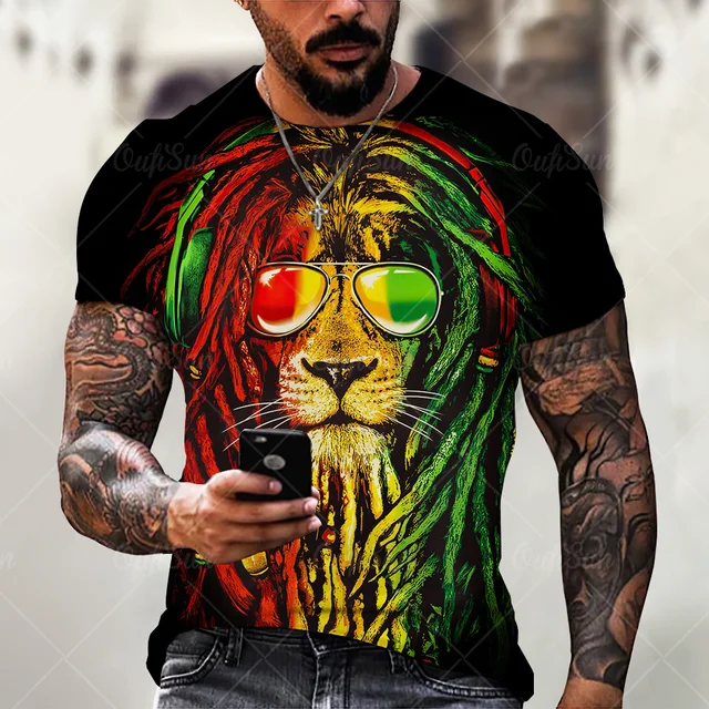 Fashion Trend 3D printing Tiger Men  T-Shirt Casual O-Neck Summer Selling Short Sleeve Oversized T-Shirt Comfortable StreetTops OFSM-00938