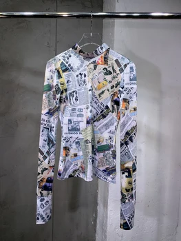 

2020 Autumn New Printed Halter Shirt Blouse for Women
