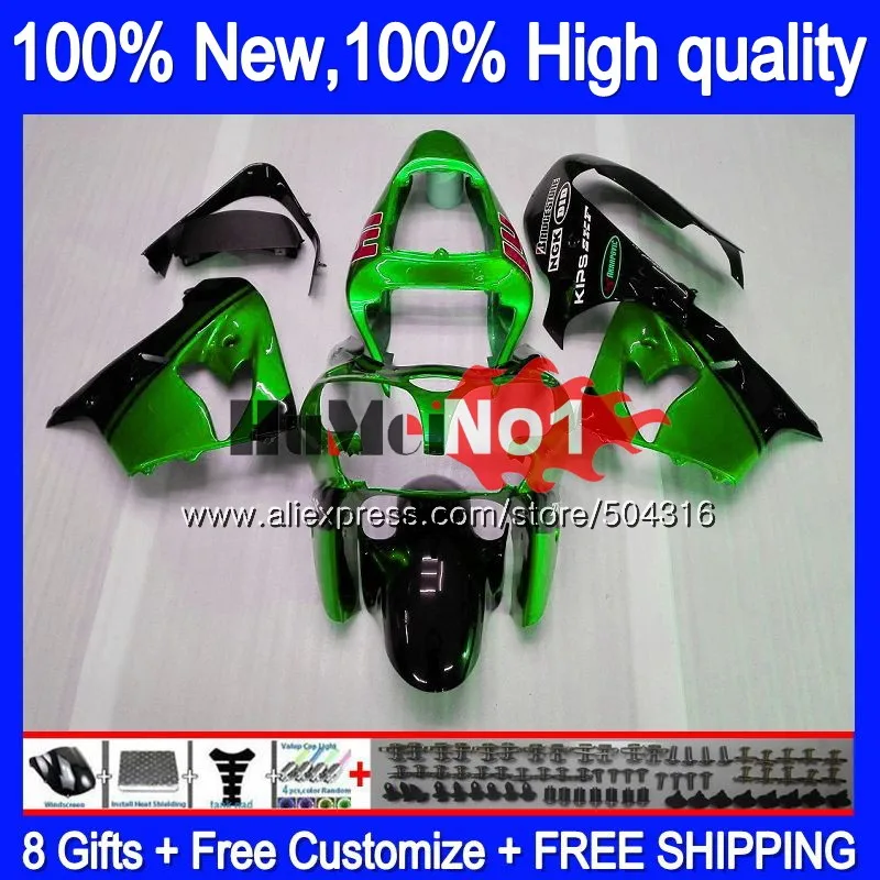 Комплект ZX900 для KAWASAKI ZX 9R 9 R 900 900CC ZX9R 00 01 02 03 Светло-зеленый 84MC.51 ZX900CC ZX9 ZX-9R 2000 2001 2002 2003