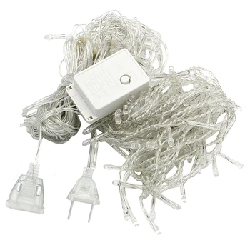 

Hot Led Ice Strip Light Bedroom Home Outdoor String Curtain Lamp Waterproof Christmas Wedding Party Garland Decor Warm White Eu