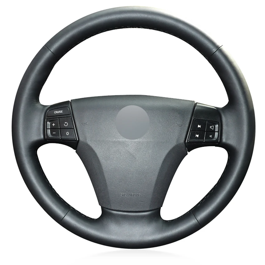 

Черная искусственная кожа ручная строчка для Volvo S40 2006-2012 V50 2005-2011